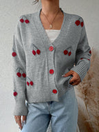RAINA™ - Chic Button Front Long Sleeve Cardigan