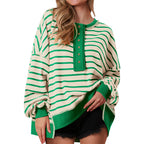 POLANA™ - Casual Oversized Striped Long Sleeve Sweatshirt