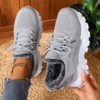 BRYDEE™ - Casual Fleece Lace-Up Lightweight Sneakers