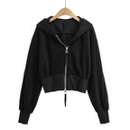 RESLEY™ - Chic Cropped Hooded Zipper Workout Jacket