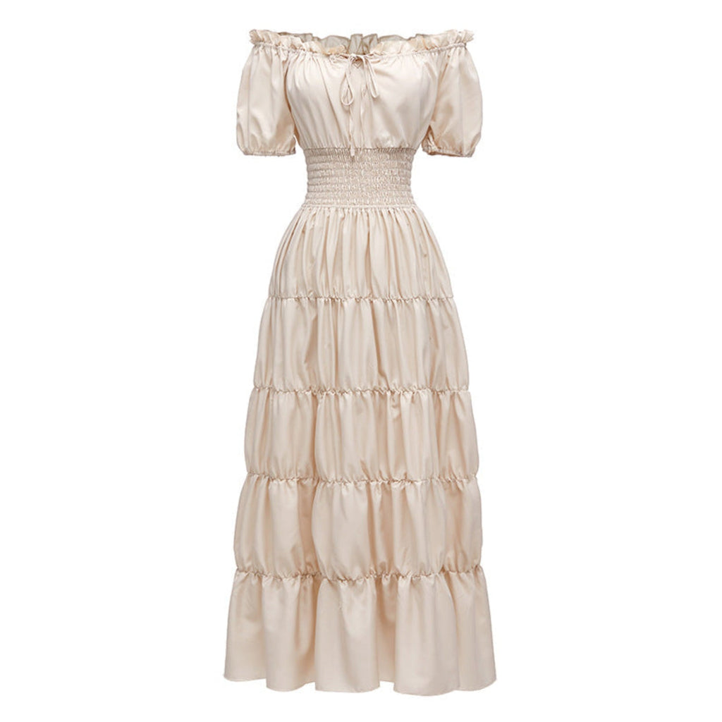 AIZA™ – Classic Corset Long Retro Maxi Dress