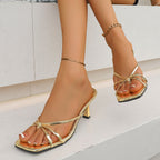 BROOKLYN™ - Elegant Stiletto Square Toe Heeled Sandals