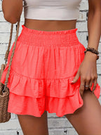 GAIL™ - Casual Ruffle Tiered Boho Shorts