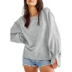 DAMIT™ - Casual Oversized Long Sleeve Crewneck Sweatshirt