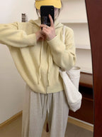 QUESTA™ - Casual Zip Up Long Sleeve Hooded Cardigan