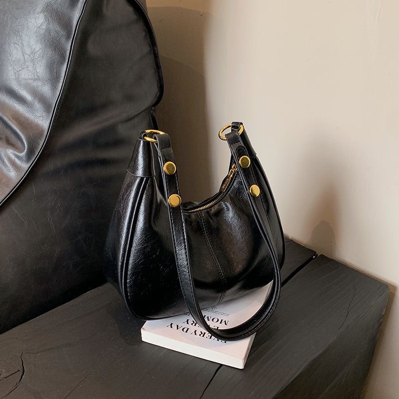 AURELIA™ - Chic Simple Color Zipper Shoulder Bag