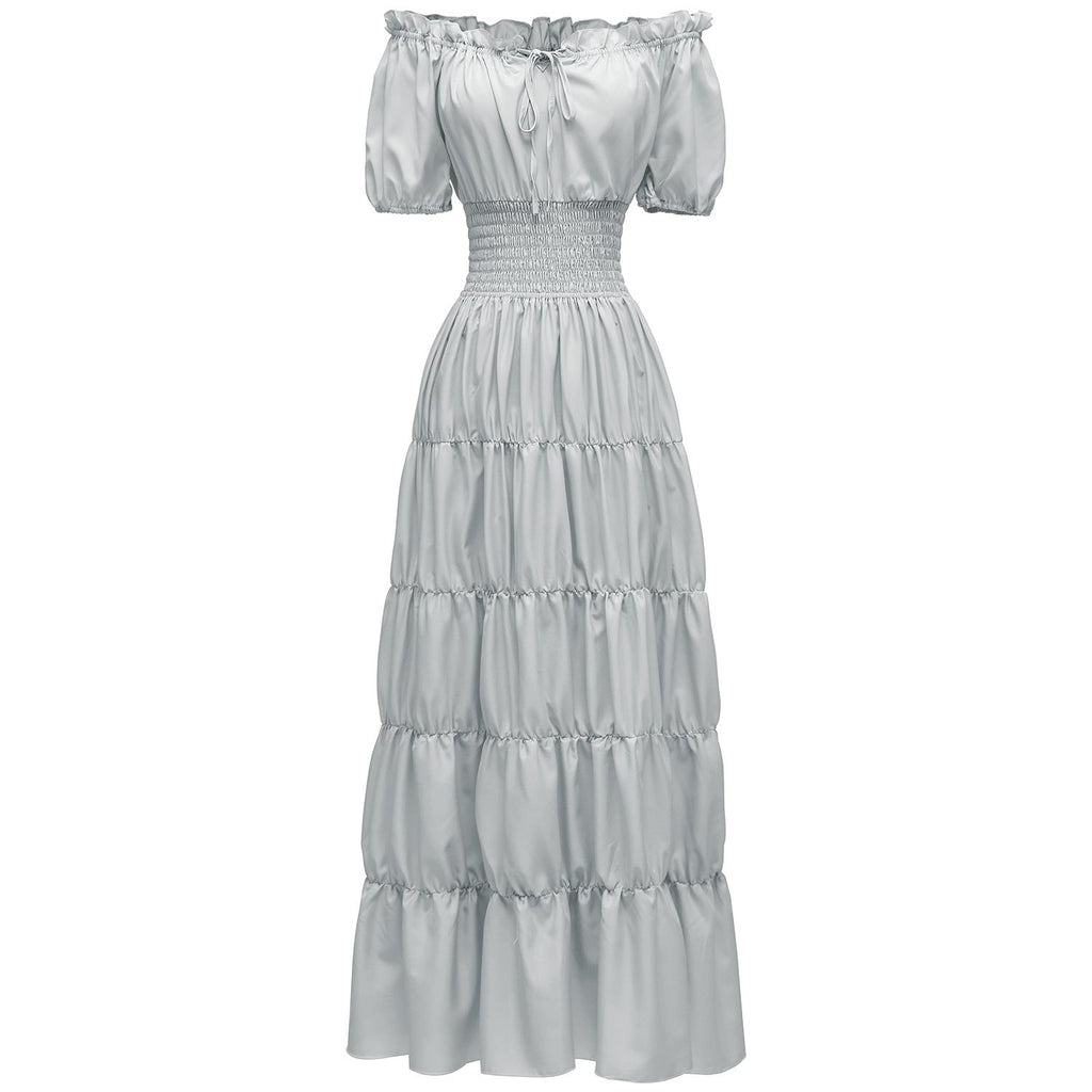 AIZA™ – Classic Corset Long Retro Maxi Dress