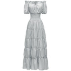 AIZA™ – Classic Corset Long Retro Maxi Dress