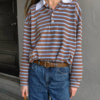 SCARLETT™ - Casual Oversized Striped Collared Top