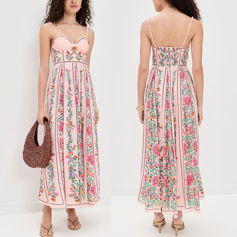 IDONNA™ – Classy Sleeveless Summer Floral Cami Maxi Dress