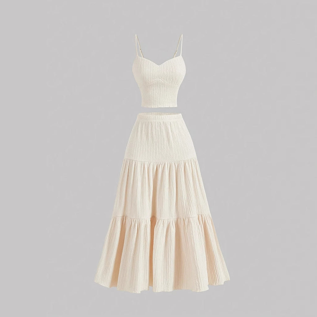 DALISAY™ – Chic A-line Crop and Skirt Co-ord