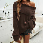 FIORA™ - Comfy Off-Shoulder Long Sleeve Sweater