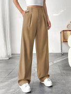 BELISIMA™ – Elegant Pleated Wide-Leg Office Trouser