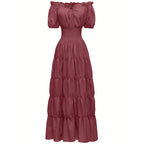 AIZA™ – Classic Corset Long Retro Maxi Dress