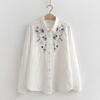 FLAVIE™ – Vintage Charm Embroidered Blouse