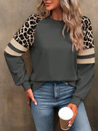 DARLA™ - Casual Leopard Long Sleeve Tunic Top