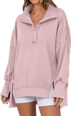 KAYLIE™ - Chic Oversized Button-Up Sweatshirt