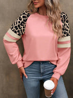 DARLA™ - Casual Leopard Long Sleeve Tunic Top