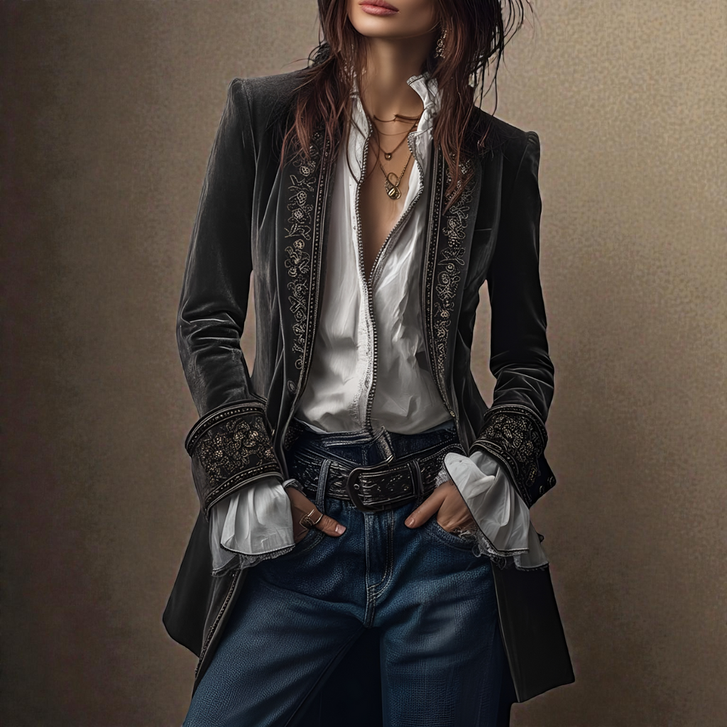 Nuria™ | Elegant Velvet Jacket