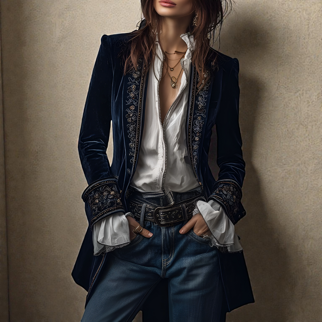 Nuria™ | Elegant Velvet Jacket