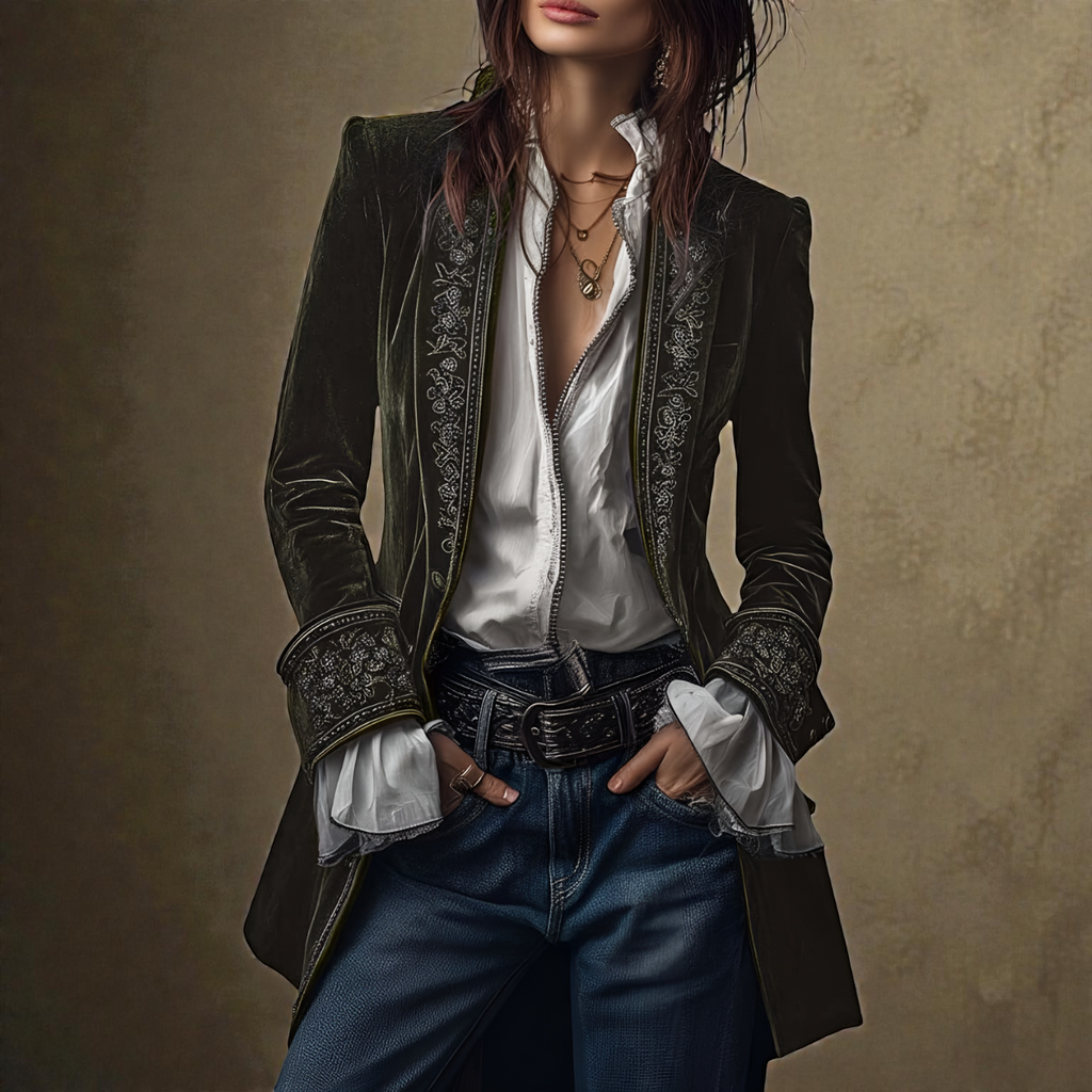 Nuria™ | Elegant Velvet Jacket