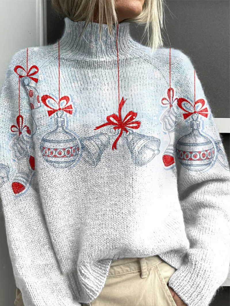Paula - Christmas Sweater with Baubles and Bows