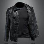 Harrison Structured Leather Moto Jacket