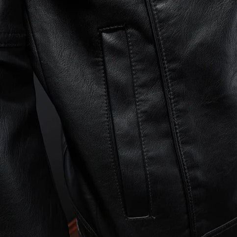 Harrison Structured Leather Moto Jacket