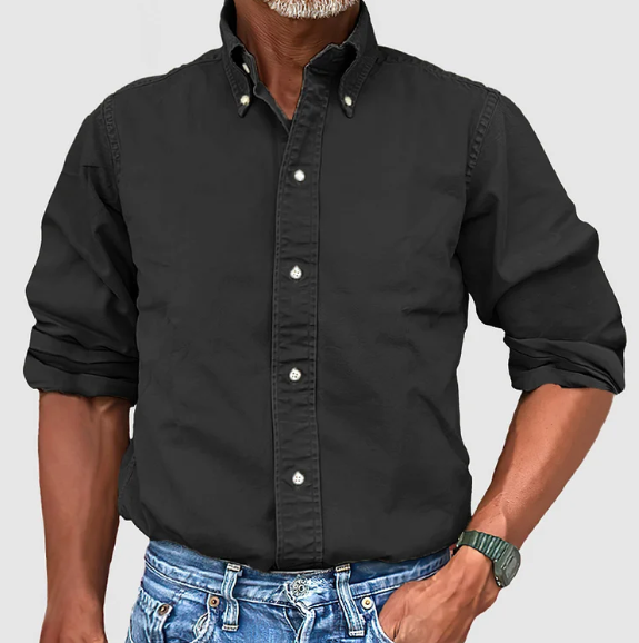 Men’s long-sleeve shirt – Ralf black