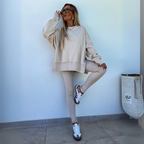 CLARIS™ - Casual Long Sleeve Sweatshirt and Pants Set
