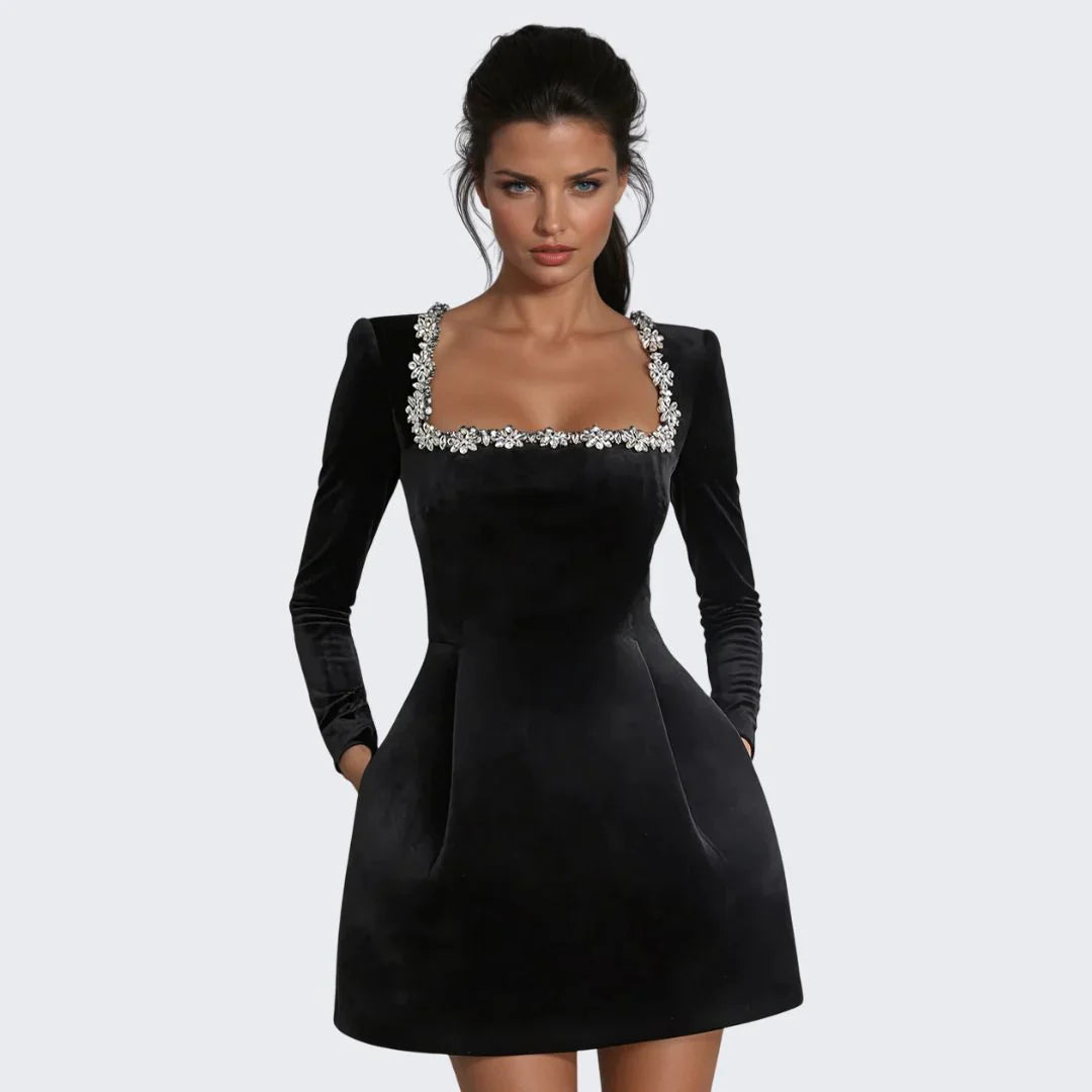 Véronique - velvet mini dress