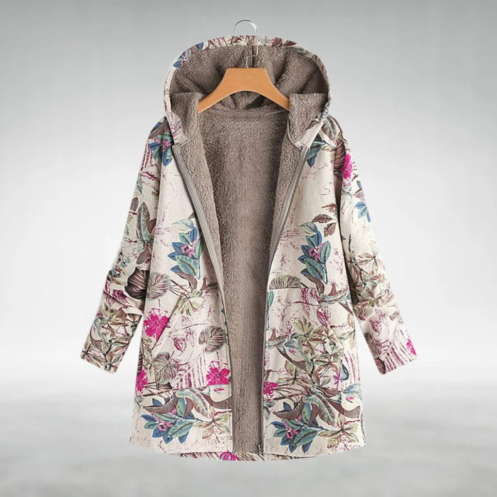Fleural™ – Stylish Fleece Jacket with Floral Pattern