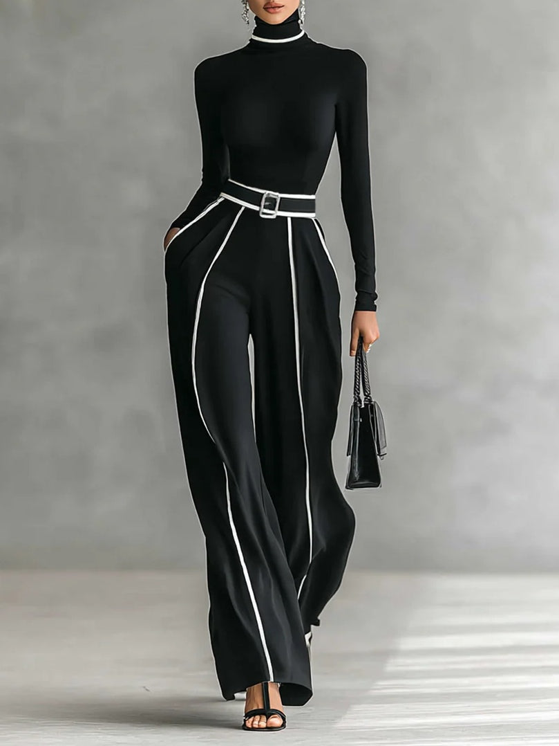 Martyna - Elegant Two-Piece Set with Turtleneck and Pants