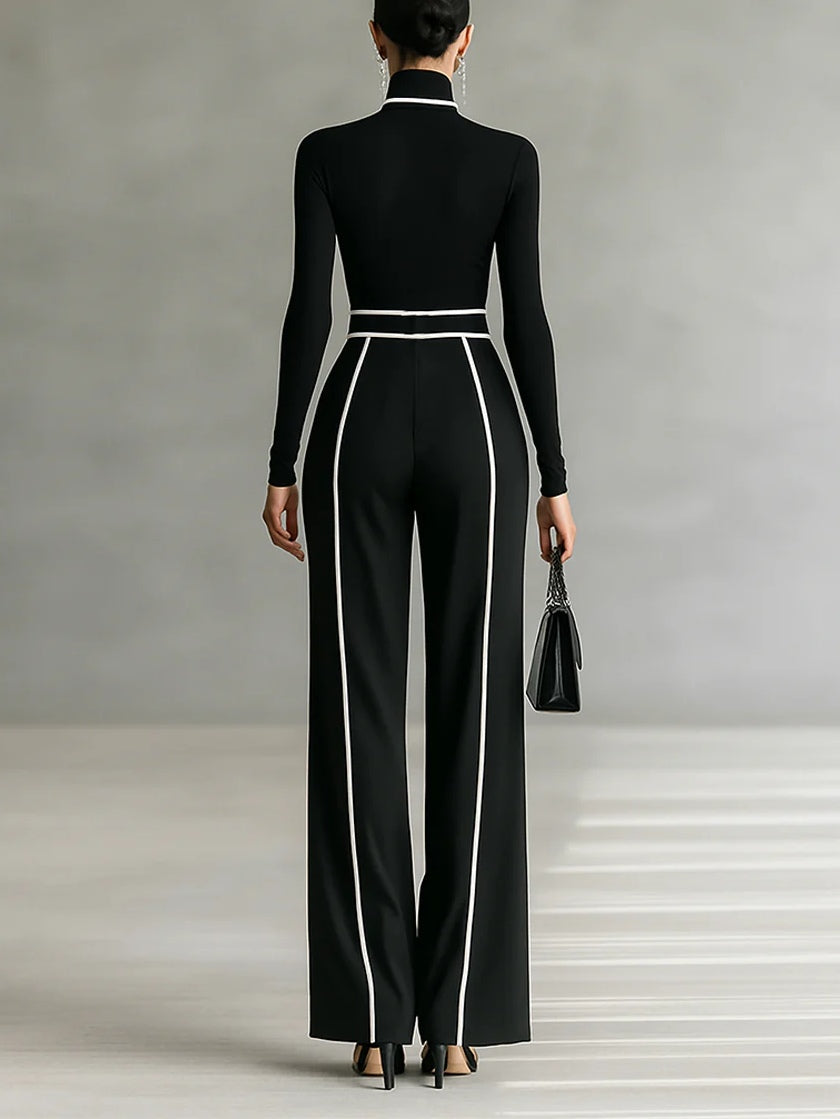 Martyna - Elegant Two-Piece Set with Turtleneck and Pants