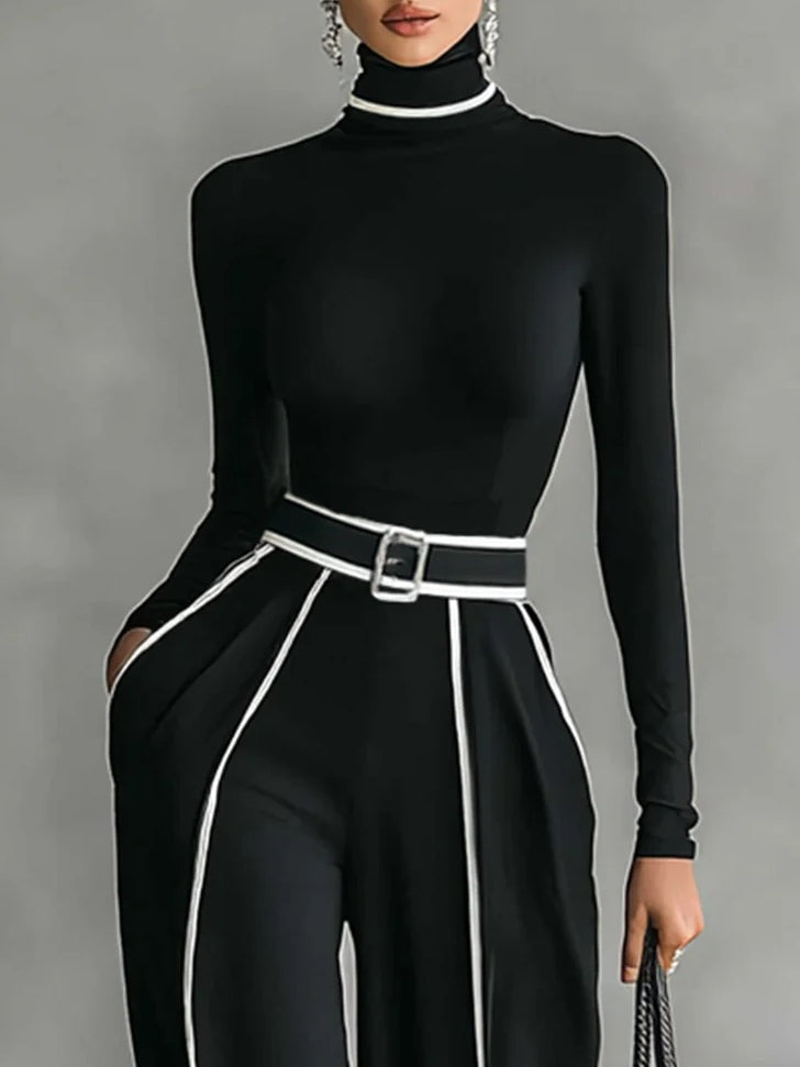 Martyna - Elegant Two-Piece Set with Turtleneck and Pants
