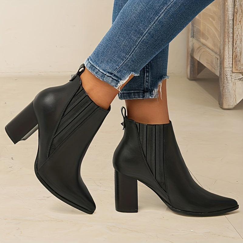 Eva™ | Elegant and Comfortable Chunky Heel Ankle Boots