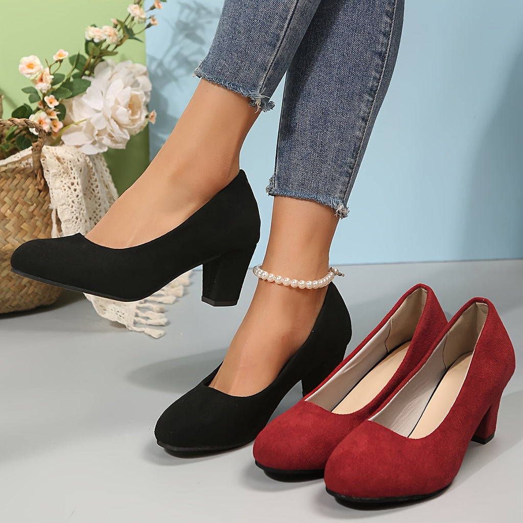 Laure - Wide Toe Heels with Stable Heel for Pain-Free Comfort