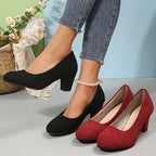 Laure - Wide Toe Heels with Stable Heel for Pain-Free Comfort