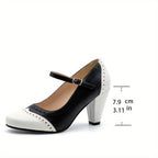 Amy™ | Elegant Two-Tone Heels with Comfortable Heel