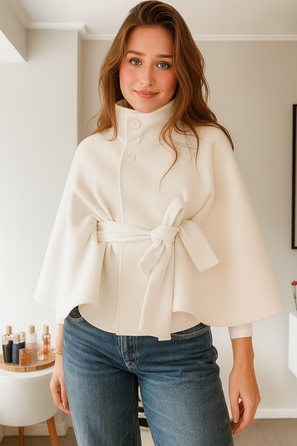 FRESH LABEL | Liv – Belted Cape Coat