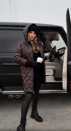 Bogna | Elegant Quilted Down Jacket with Hood