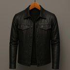 Harrison Structured Leather Moto Jacket
