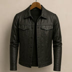 Harrison Structured Leather Moto Jacket
