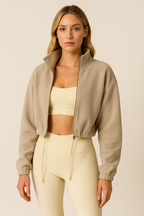 FRESH LABEL | Fleece Bomber Jacket