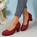 Laure - Wide Toe Heels with Stable Heel for Pain-Free Comfort