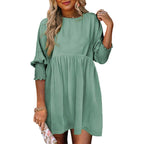 MIRASOL™ – Casual Crew Neck Loose Fit Mini Dress