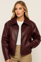 FRESH LABEL | Oversized Leather Jacket