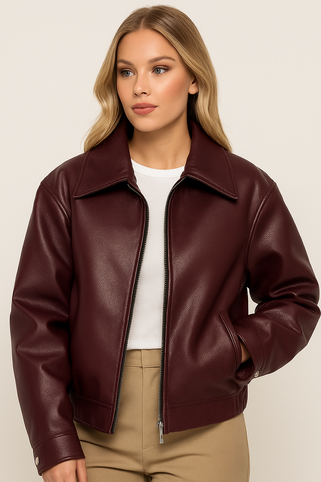 FRESH LABEL | Oversized Leather Jacket