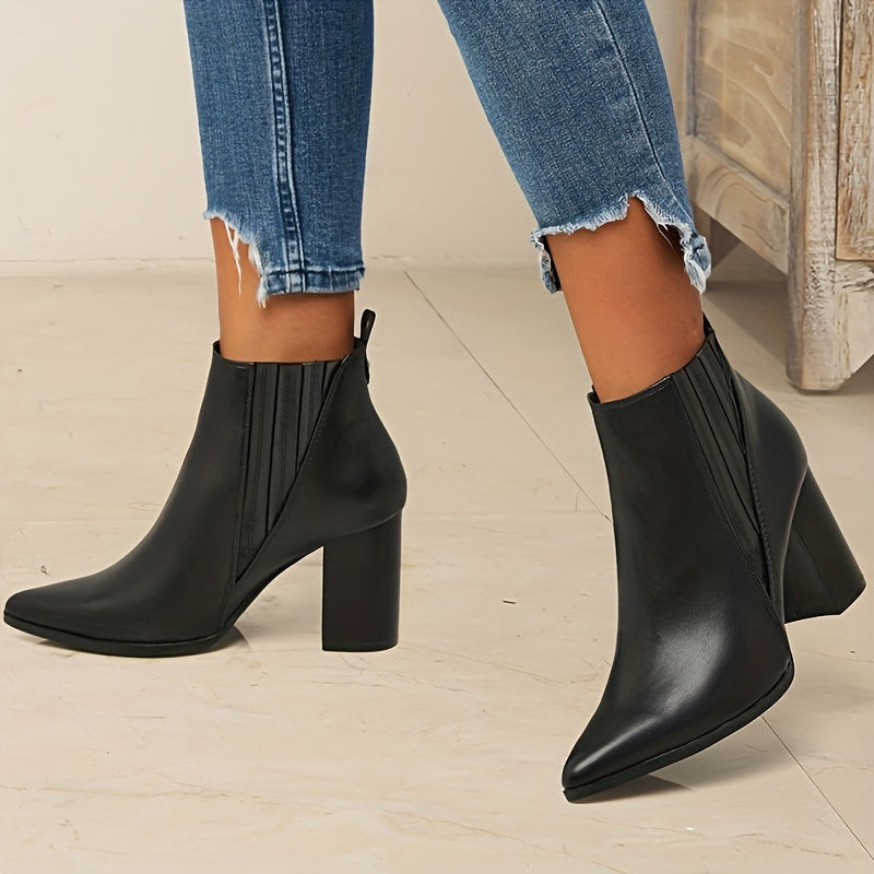 Eva™ | Elegant and Comfortable Chunky Heel Ankle Boots