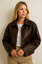 FRESH LABEL | Oversized Leather Jacket